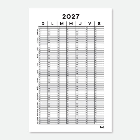 Petit calendrier annuel 2027 [11x17po]
