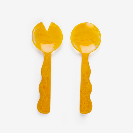 Yellow Resin Salad Utensils