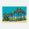 Risograph poster 'Indian Canyon Palm Trees'