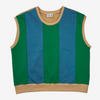 Blue and Green Colorblock Tank Top