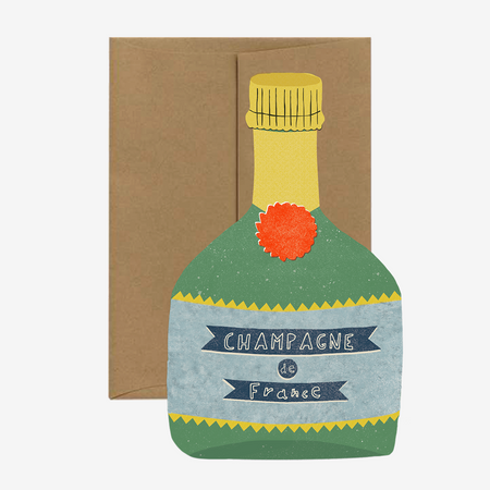 Champagne greeting card