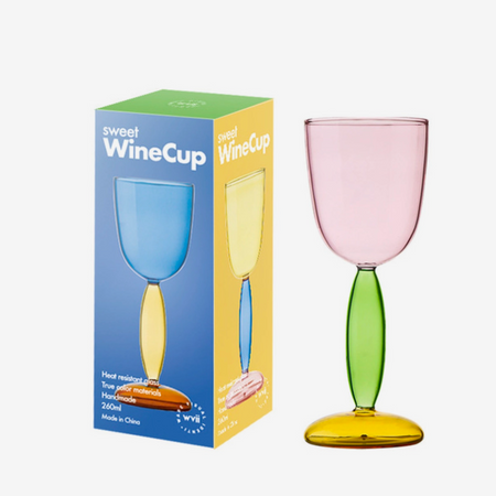 Rose Glass Wine Cup 