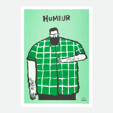 Risograph poster 'Humeur' by Jean Jullien 
