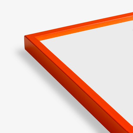 Cadre de bois orange et plexiglas [50x70cm]