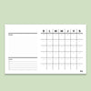 Planificateur mensuel de bureau Bref