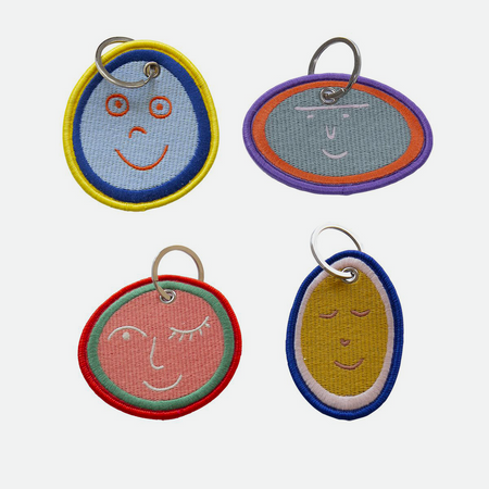 Happy Faces Keychain [Various Colors] 