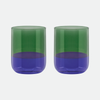 Carafe or two-tone glasses Blue &amp; Green 