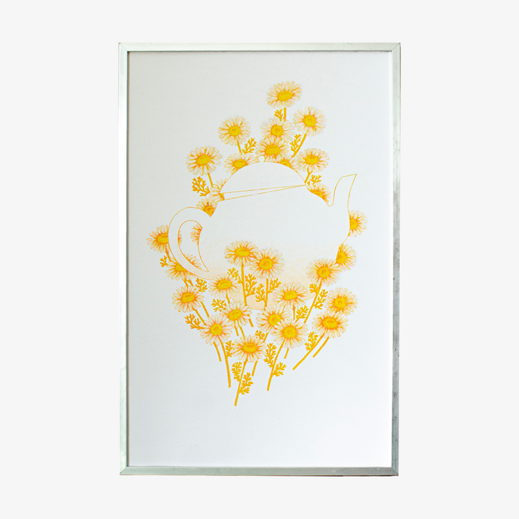 Risography poster 'Chamomile' 