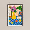 Affiche 'Vase and Stripes'