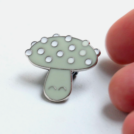 Shiny Mushroom Pin
