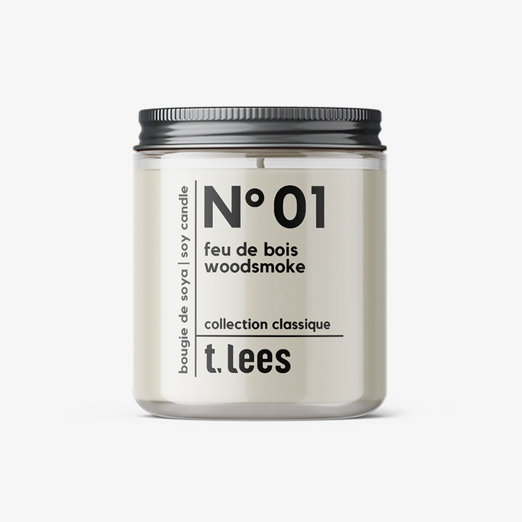 Bougie de soya Feu de bois