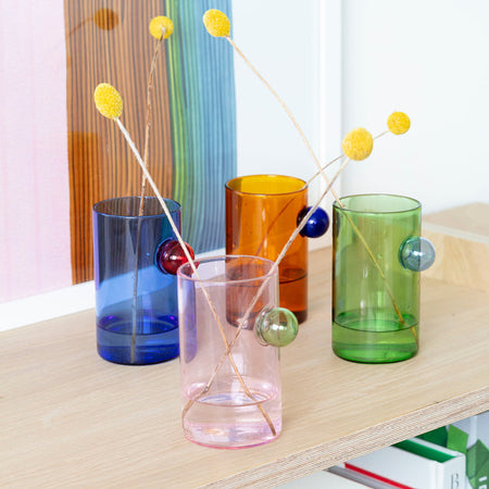 Glass Bubble Vase [varied colors] 