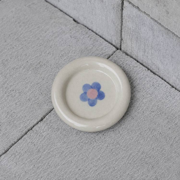 Mini assiette Fleur [couleurs variées]