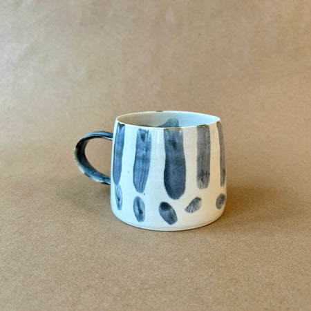 Large abstract ceramic mug no.143 