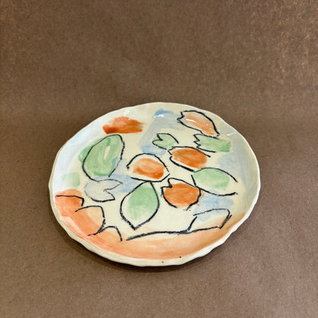 Small abstract ceramic plate #05