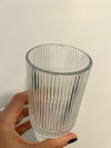 Clear Ripple Glass Vase [as is]