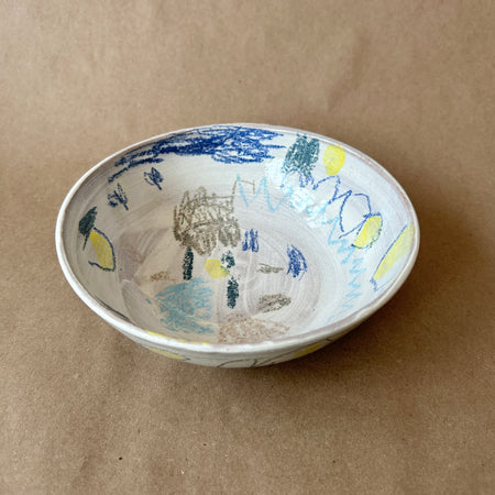 Medium abstract ceramic bowl no.482