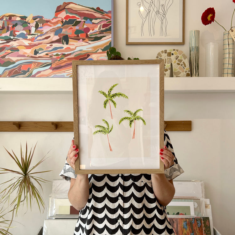 Affiche 'Palm Trees' encadrée [tel quel]