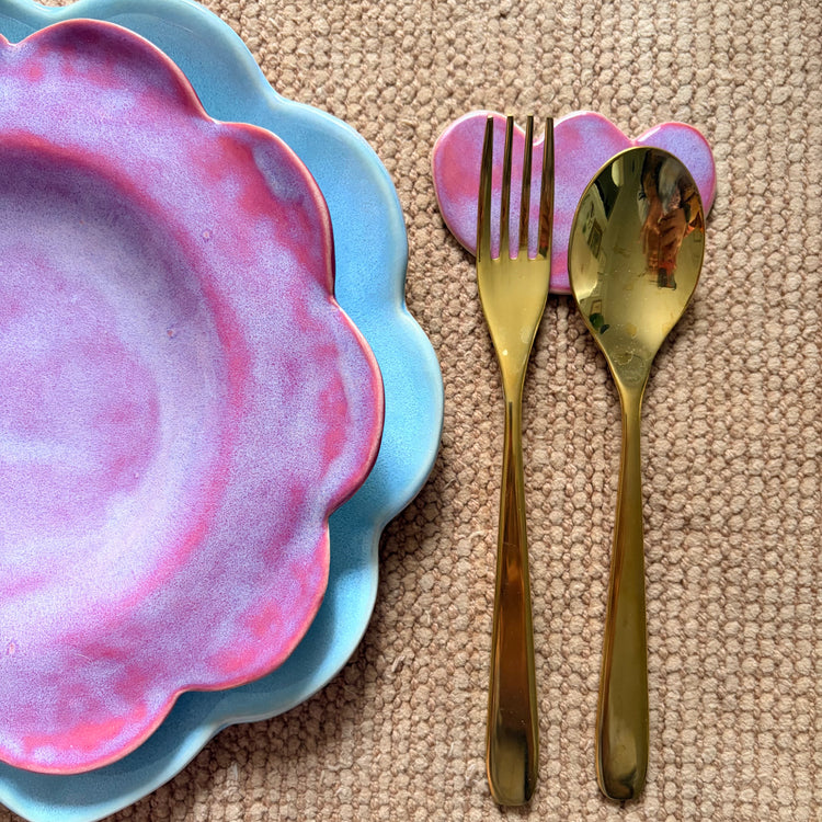 Repose-couvert fleur en porcelaine [couleurs variées]
