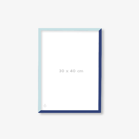 Navy/blue frame with glass [30 x 40cm]
