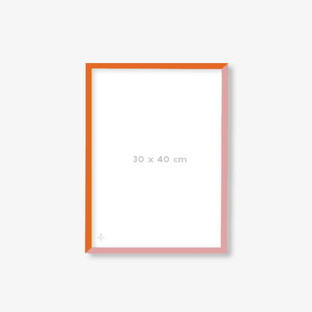 Pink/orange frame with glass [30 x 40cm]