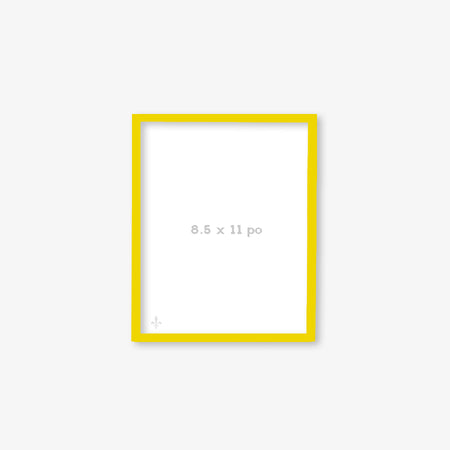 Yellow frame with glass [8.5 x 11in] 