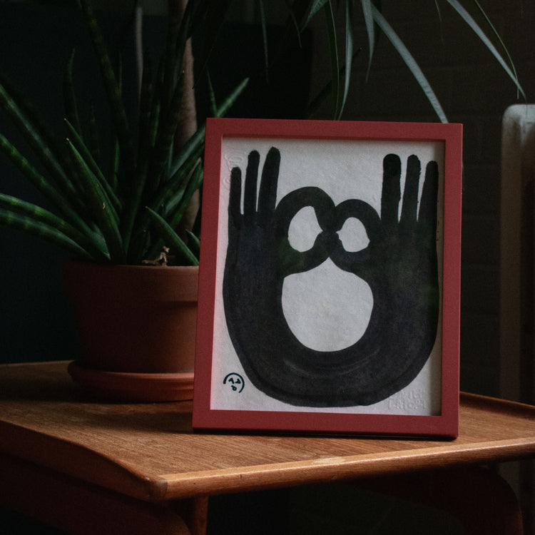 Petite oeuvre Buddy 'Perf à l'infini' encadrée [tel quel]