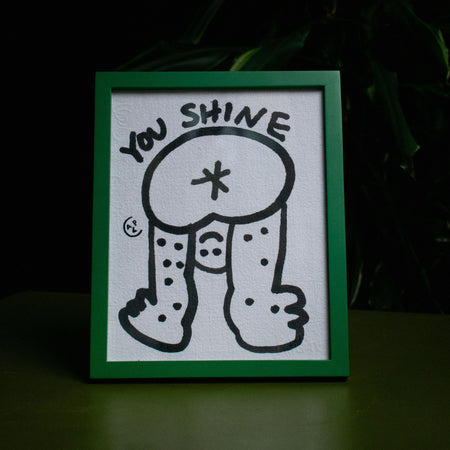 Petite oeuvre Buddy 'You Shine' encadrée [tel quel]