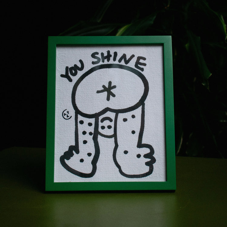 Petite oeuvre Buddy 'You Shine' encadrée [tel quel]