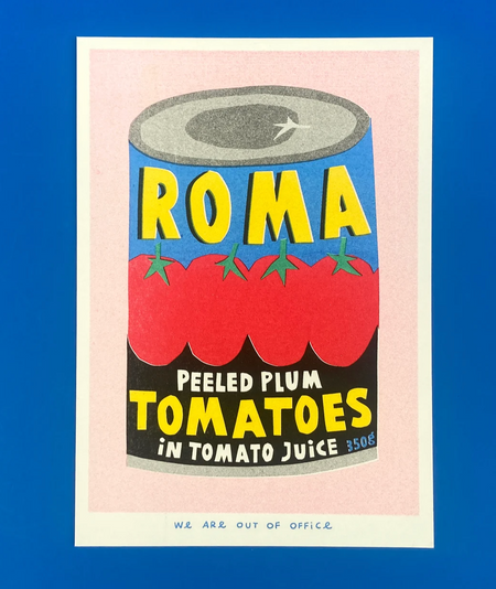 Affichette risographie 'Roma plum tomatoes'