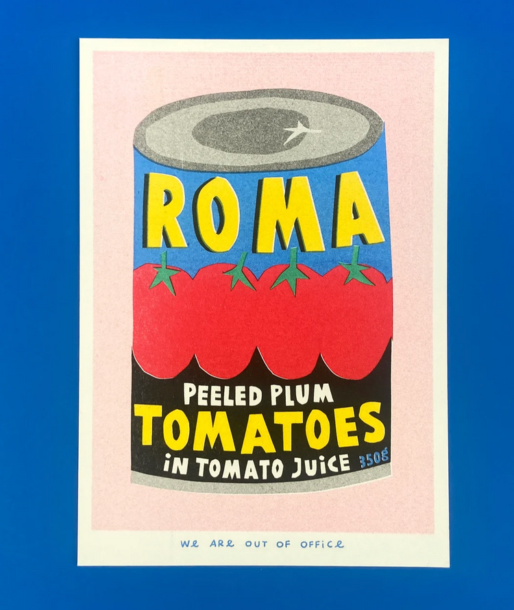 Affichette risographie 'Roma plum tomatoes'