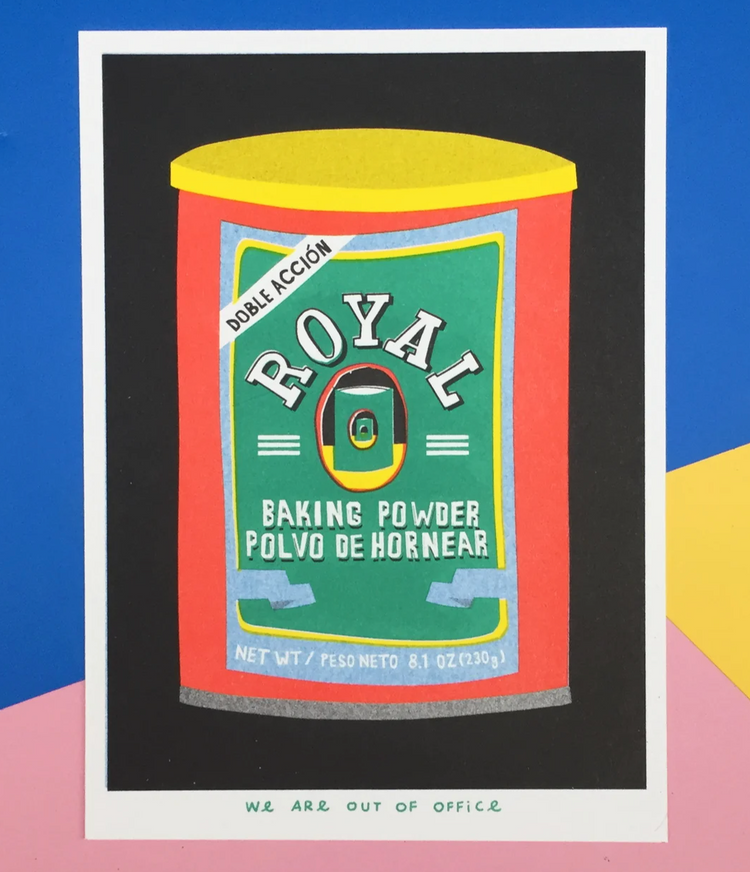 Affichette risographie 'Royal baking soda'