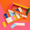 Colorful wooden dominoes game