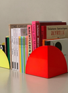 Neon red corner shelf