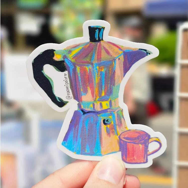 Autocollant Funky Moka Pot
