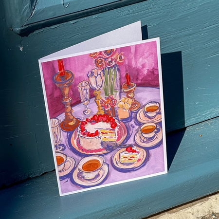 Carte de souhaits Kaffee und Kuchen