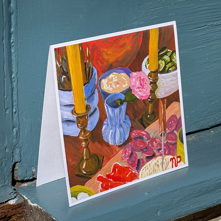 Carte de souhaits Girl Diner