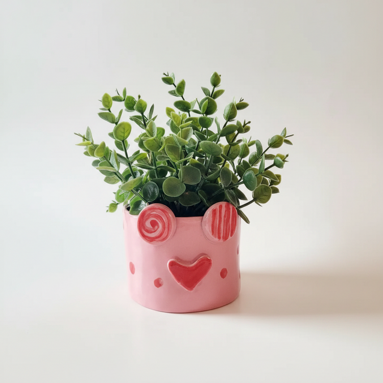 Cache-pot Sourire en céramique