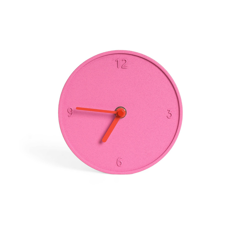 Horloge ronde bicolore fuschia
