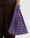 Sac réutilisable standard Tartan bleu