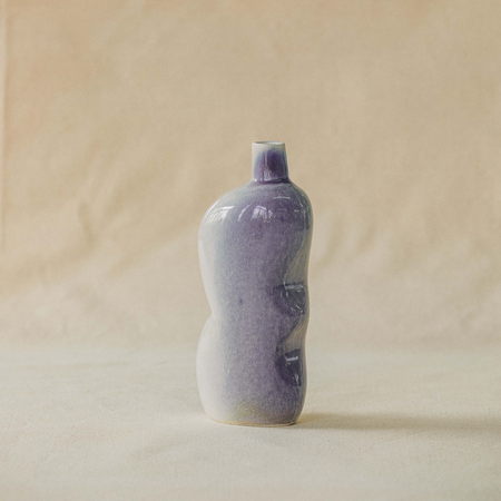 Soliflore violet en céramique