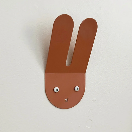 Terracotta rabbit wall hook 