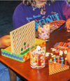 Colorful wooden game Connect 4