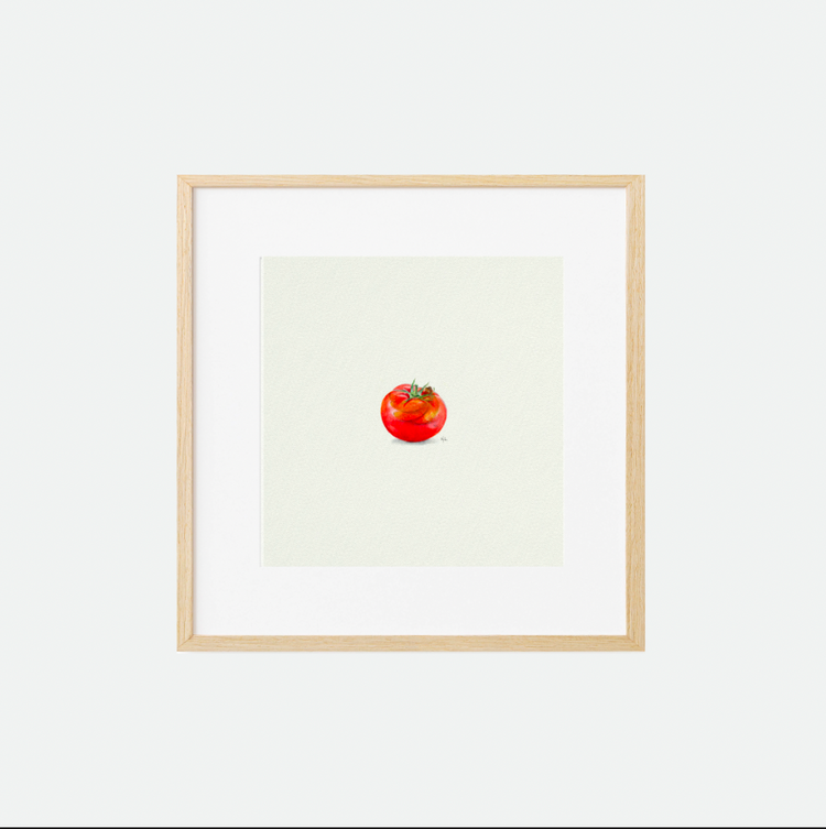 Watercolor poster 'Miniature Tomato'