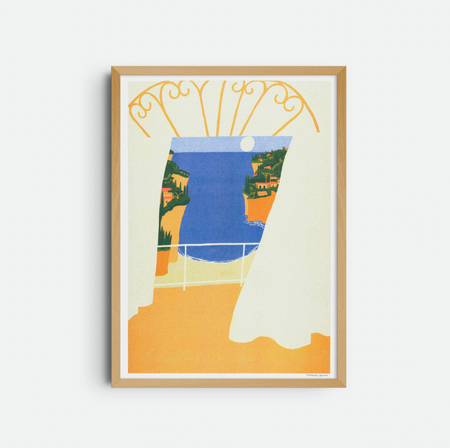 Affiche risographie 'Balcony Bay'