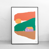 Poster 'House and Rocks Scene'