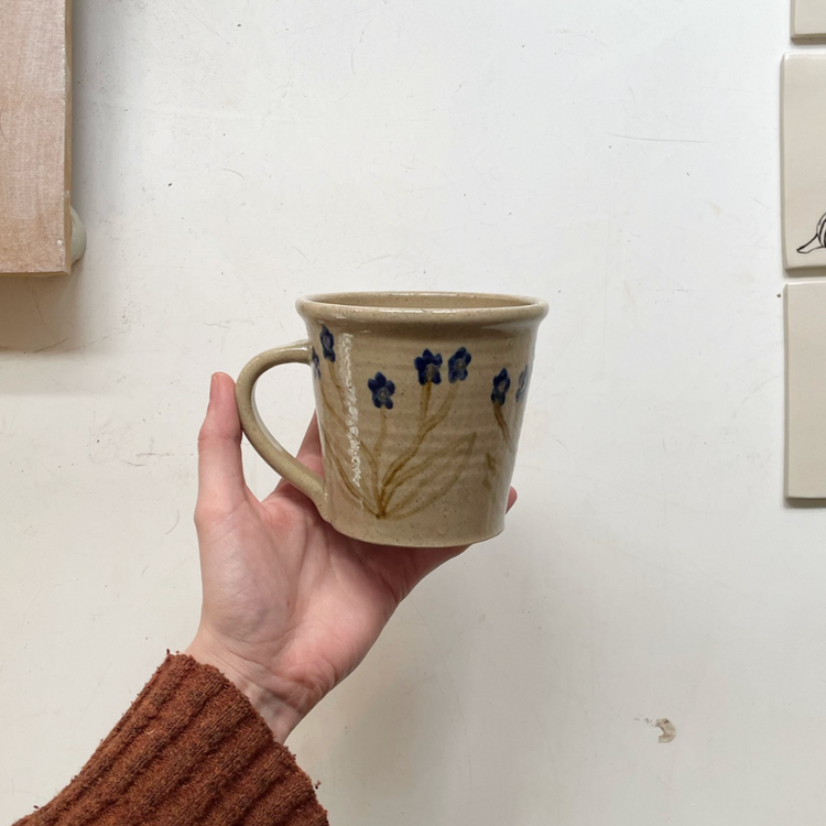 Forget-Me-Not Stoneware Mug