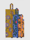 Night Orchard 3-Piece Zippered Pouch Set