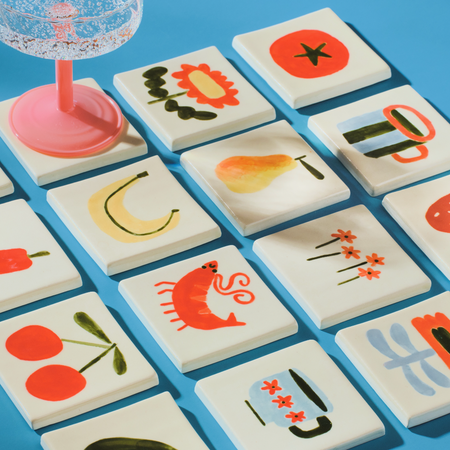 Sous-verre / tuile en céramique [modèles variés]