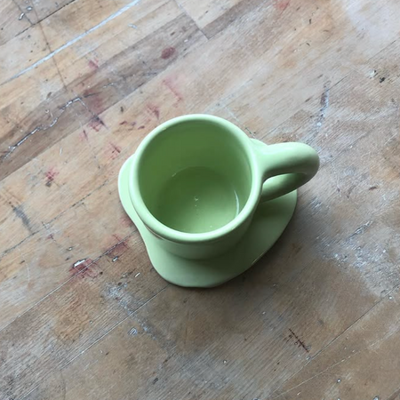 Tasse et soucoupe limette
